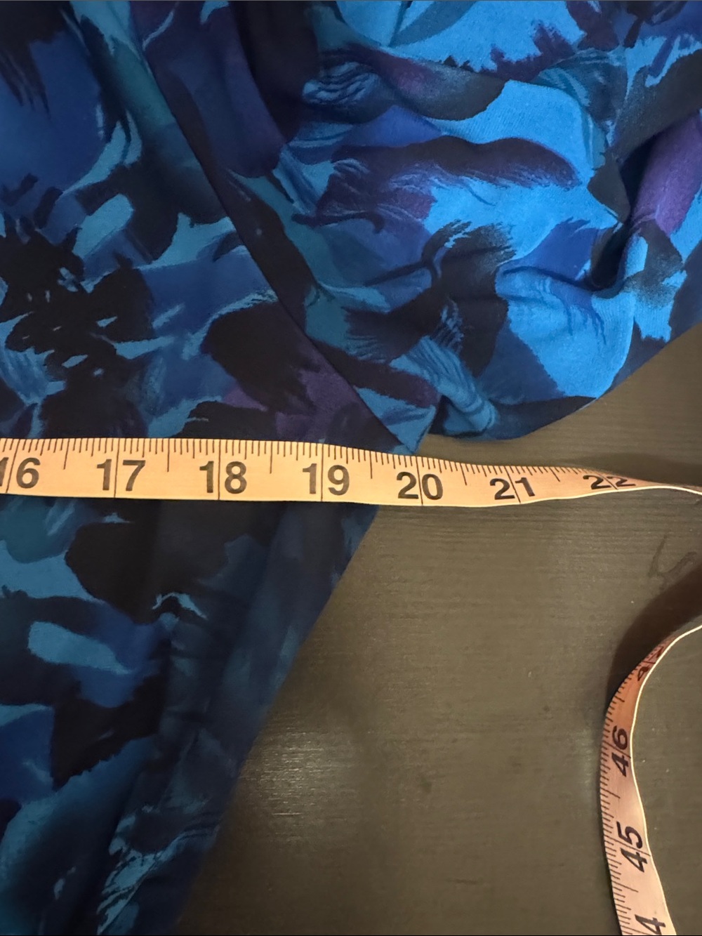 Chaps Blue and Purple Floral Wrap Midi Dress - Picture 9 of 10